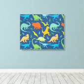 Toile Motif Dinosaure coloré (Insitu (Plancher de Bois))