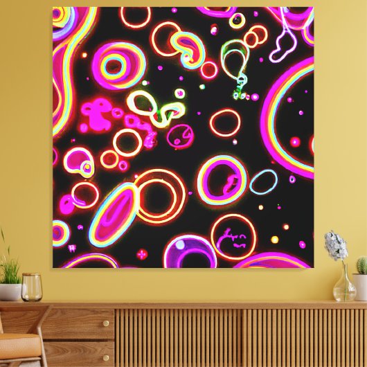 Toile Motif dynamique Neon Glow (Insitu(Salon))