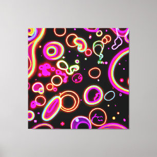 Toile Motif dynamique Neon Glow