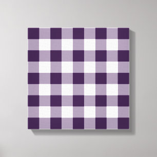 Toile Motif En vichy violet et blanc