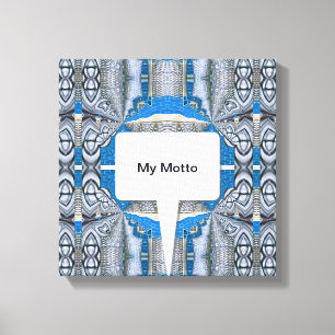 Toile Motif et texte fractionné psychédélique