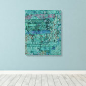 Toile Motif Ethno Abstrait - Folklore Art 2 (Insitu (Plancher de Bois))