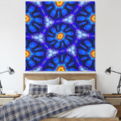 Toile Motif Fleurs bleues Abstraites (Insitu(Chambre))