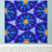 Toile Motif Fleurs bleues Abstraites (Insitu (Plancher de Bois))