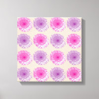 Motif floral rose et pourpre
