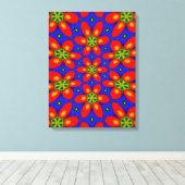 Toile Motif Floral Rouge mou (Insitu (Plancher de Bois))