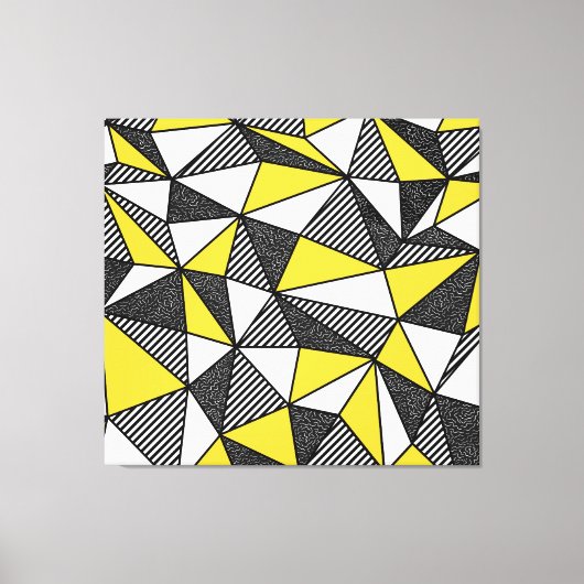 Toile Motif géométrique bas-poly rétro (Recto)