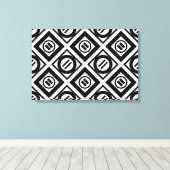 Toile Motif géométrique Black Equal Sign en blanc (Insitu (Plancher de Bois))