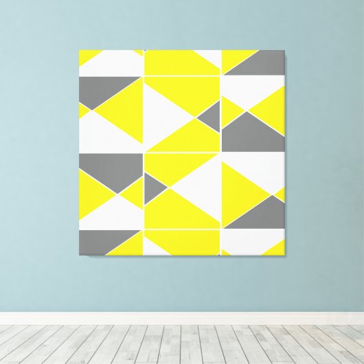 Toile Motif géométrique gris jaune (Insitu (Plancher de Bois))