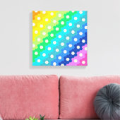 Toile Motif géométrique Hexagon arc-en-ciel lumineux (Insitu(Salon))