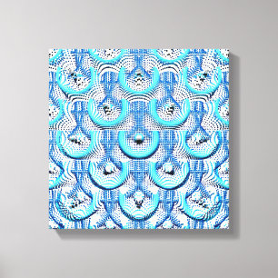 Toile Motif géométrique Seigaiha moderne 
