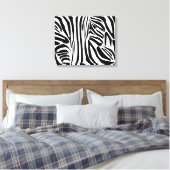 Toile Motif Imprimé Zèbre Noir et Blanc Audacieux (Insitu(Chambre))