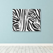 Toile Motif Imprimé Zèbre Noir et Blanc Audacieux (Insitu (Plancher de Bois))