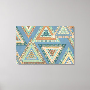Toile Motif indien tribal bleu extérieur de Geo X
