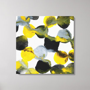 Toile Motif jaune, gris et noir d'Intertactions