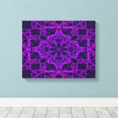 Toile Motif kaléidoscope violet (Insitu (Plancher de Bois))