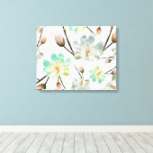Toile Motif Magnolia (Insitu (Plancher de Bois))
