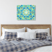 Toile Motif Mandala bleu turquoise (Insitu(Chambre))