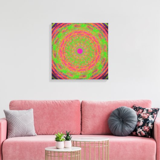 Toile Motif Mandala de Mécanique Quantique (Insitu(Salon))