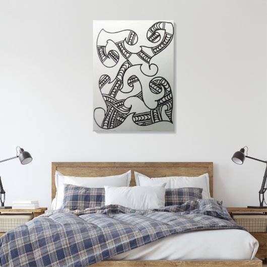 Toile Motif Maori DIY Colour It Yourself (Insitu(Chambre))