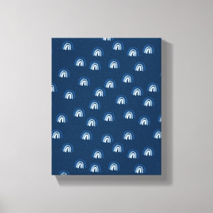 Toile Motif monochromatique de la marine bleue Rainbow R