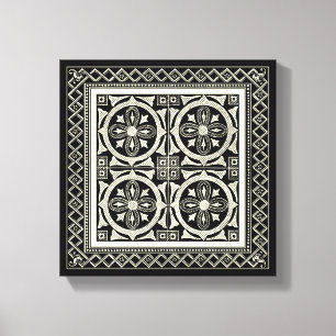 Toile Motif noir et blanc de mandala par le studio de
