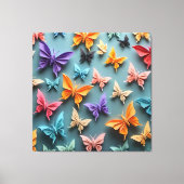 Toile Motif papillon Origami (Recto)