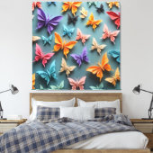 Toile Motif papillon Origami (Insitu(Chambre))