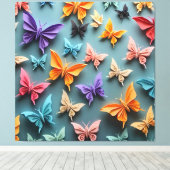 Toile Motif papillon Origami (Insitu (Plancher de Bois))