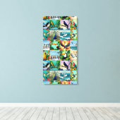Toile Motif patchwork d'oiseaux (Insitu (Plancher de Bois))