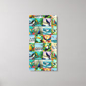 Toile Motif patchwork d'oiseaux (Recto)