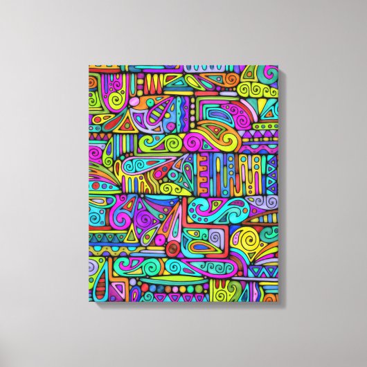 Toile Motif Peint À La Main Et Numériquement Art 5 (Recto)