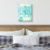 Toile Motif Pixel bleu et cyan (Insitu(Chambre))