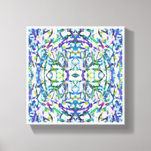 Toile Motif psychédélique bleu