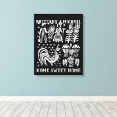 Toile Motif Pyrex vintage - Papillon (Amish Farmer) (Insitu (Plancher de Bois))
