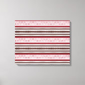 Toile motif rayé rouge et blanc (Recto)