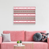 Toile motif rayé rouge et blanc (Insitu(Salon))