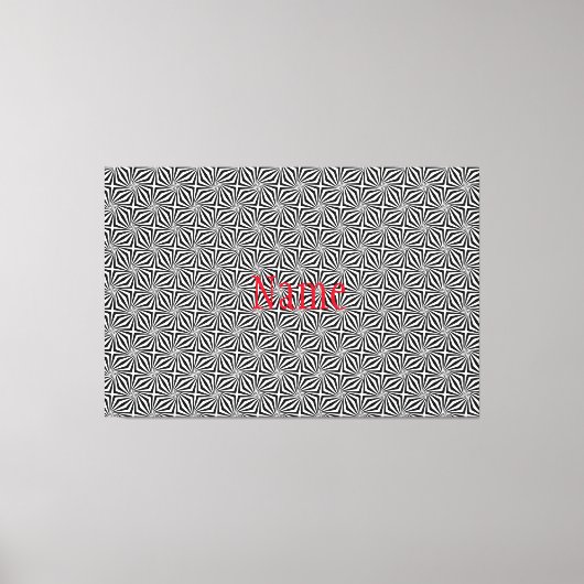 Toile Motif rayonnant noir blanc Thunder_Cove (Recto)