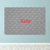 Toile Motif rayonnant noir blanc Thunder_Cove (Insitu (Plancher de Bois))