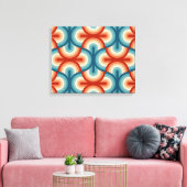 Toile Motif Retro Summer Rainbow Stripes (Insitu(Salon))