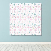 Toile Motif rose flamingo sans couture sur arrière - pla (Insitu (Plancher de Bois))