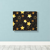 Toile Motif sans couture avec étoiles d'or (Insitu (Plancher de Bois))