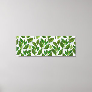 Toile Motif sans couture avec Feuilles de thé vert