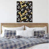 Toile Motif sans couture avec libellules d'or (Insitu(Chambre))