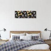 Toile Motif sans couture avec libellules d'or (Insitu(Chambre))