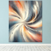 Toile Motif spiral Abstrait à pinceau coloré (Insitu (Plancher de Bois))