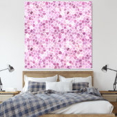 Toile Motif Terrazzo Patchwork Pavé Rose Pâle (Insitu(Chambre))