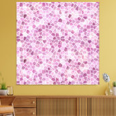 Toile Motif Terrazzo Patchwork Pavé Rose Pâle (Insitu(Salon))