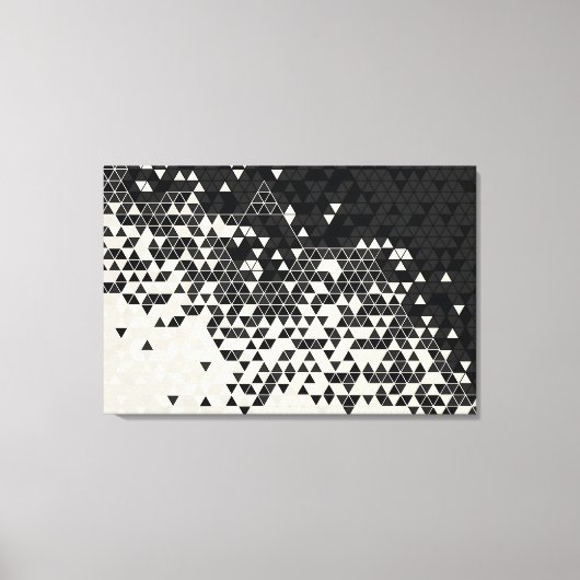 Toile Motif triangle noir et blanc (Recto)