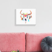 Toile Motif Tribal Et Taureau (Insitu(Salon))